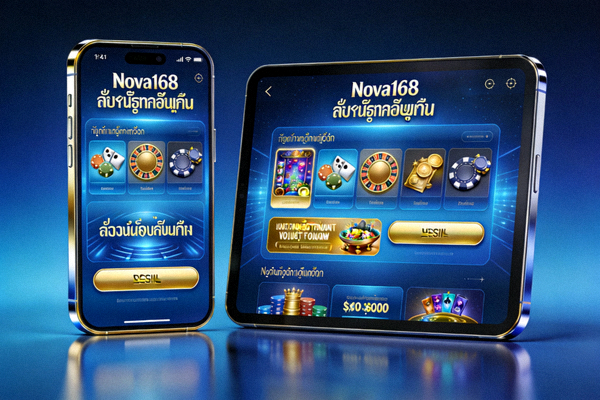 Nova168 คาสิโนออนไลน์แสดงบนมือถือและแท็บเล็ต